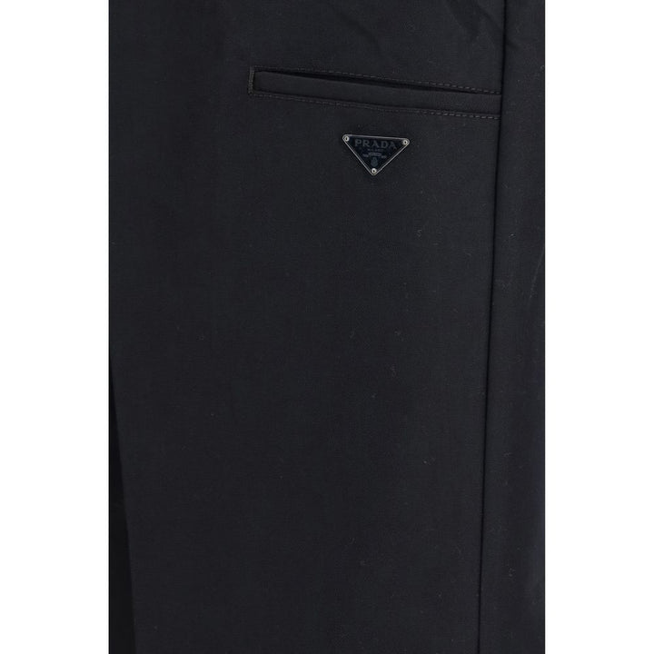 Prada Black Cotton Casual Pants