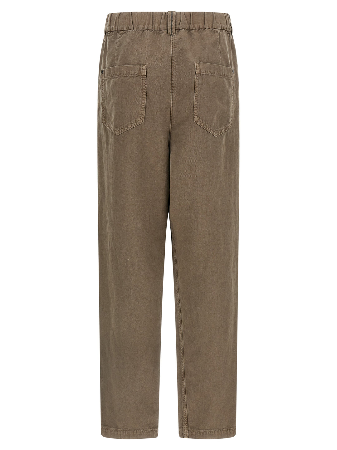 Brunello Cucinelli Brown Cotton Casual Pants