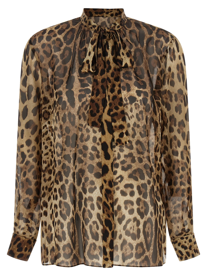 Dolce &amp; Gabbana Brown Silk Blouse