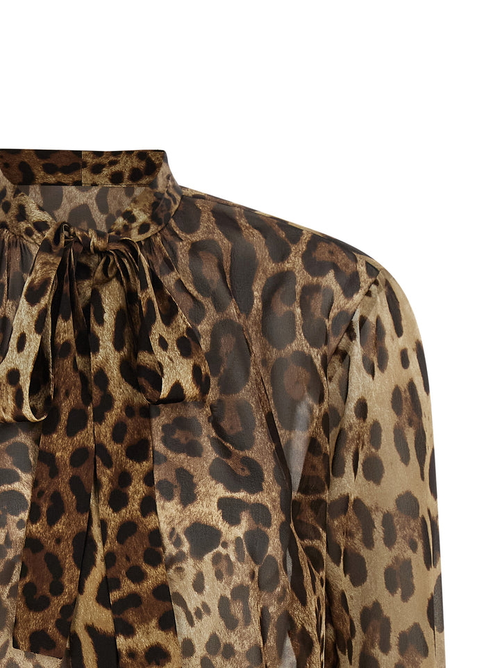 Dolce &amp; Gabbana Brown Silk Blouse
