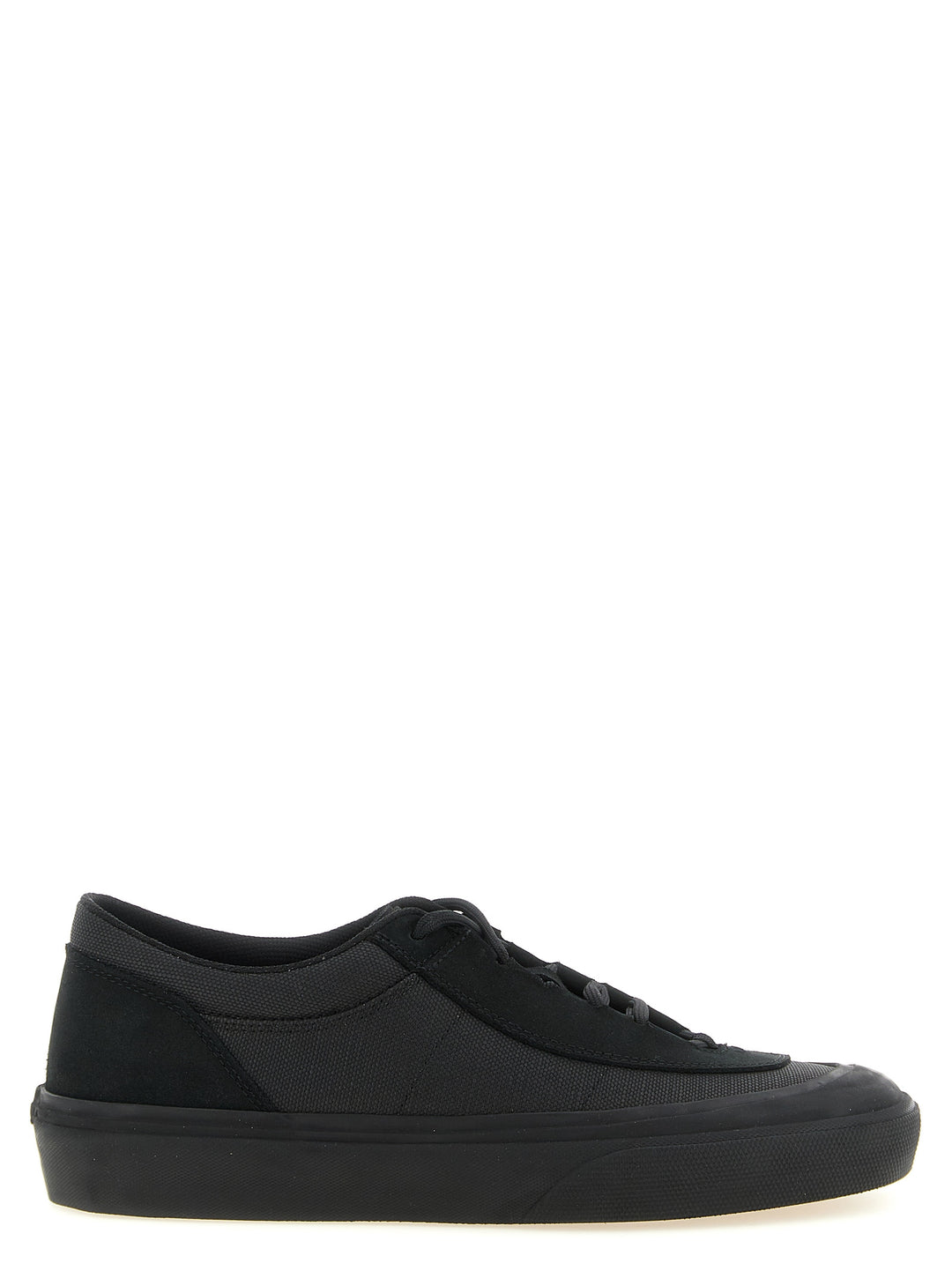 Stone Island Black Cotton Low Top Sneakers