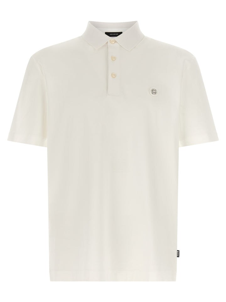 Hugo Boss White Cotton Polo Shirt
