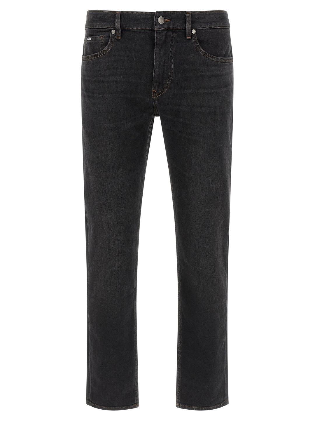 Hugo Boss Black Cotton Straight-Leg Jeans