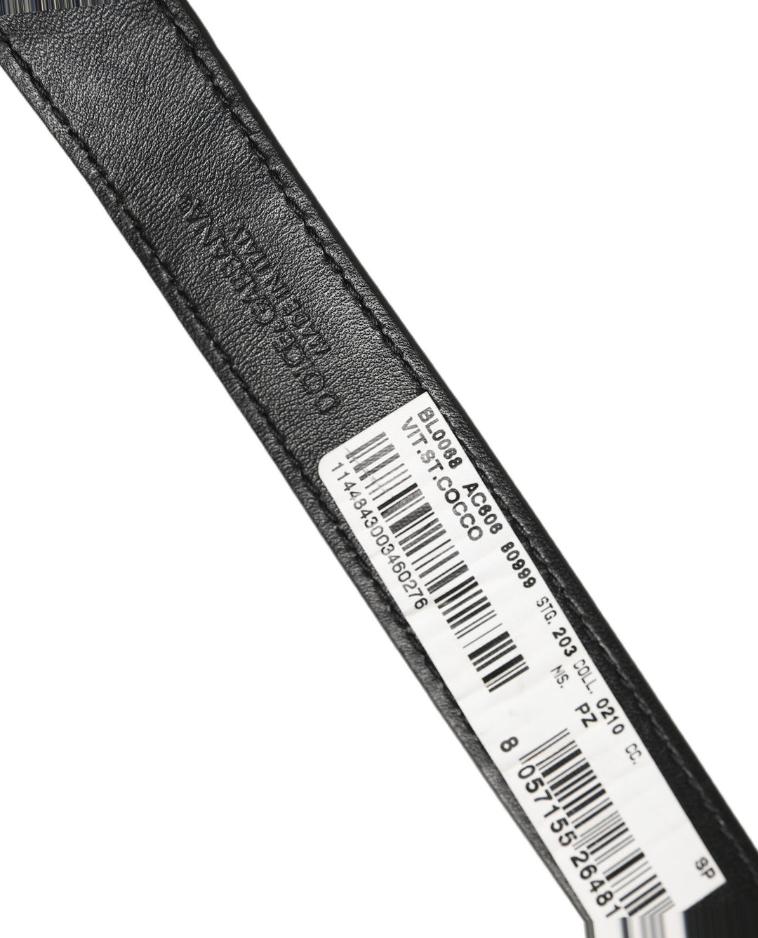 Dolce &amp; Gabbana Black Textured Leather Gold Buckle Belt Strap Bracelet