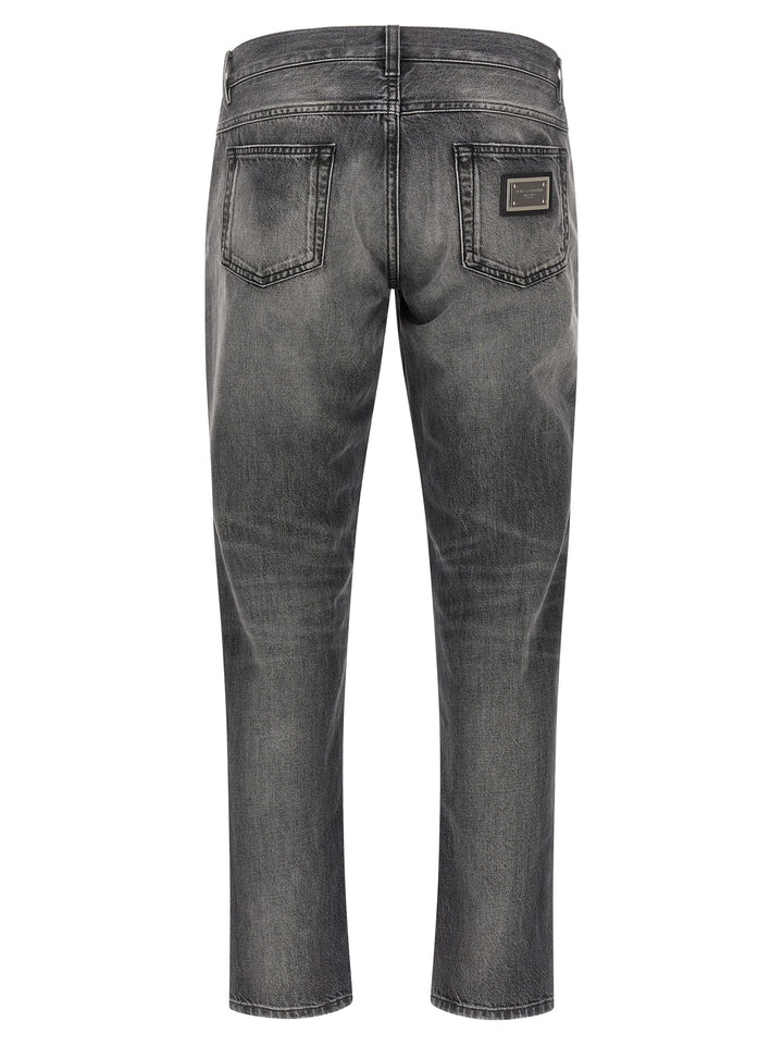 Dolce &amp; Gabbana Gray Cotton Jeans Denim