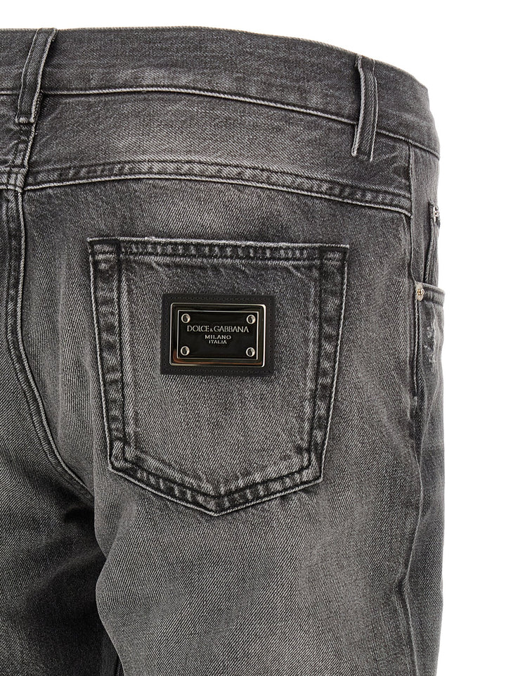 Dolce &amp; Gabbana Gray Cotton Jeans Denim