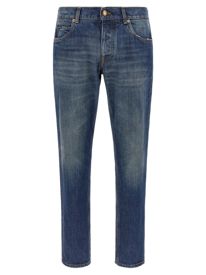 Dolce &amp; Gabbana Blue Cotton Straight-Leg Jeans