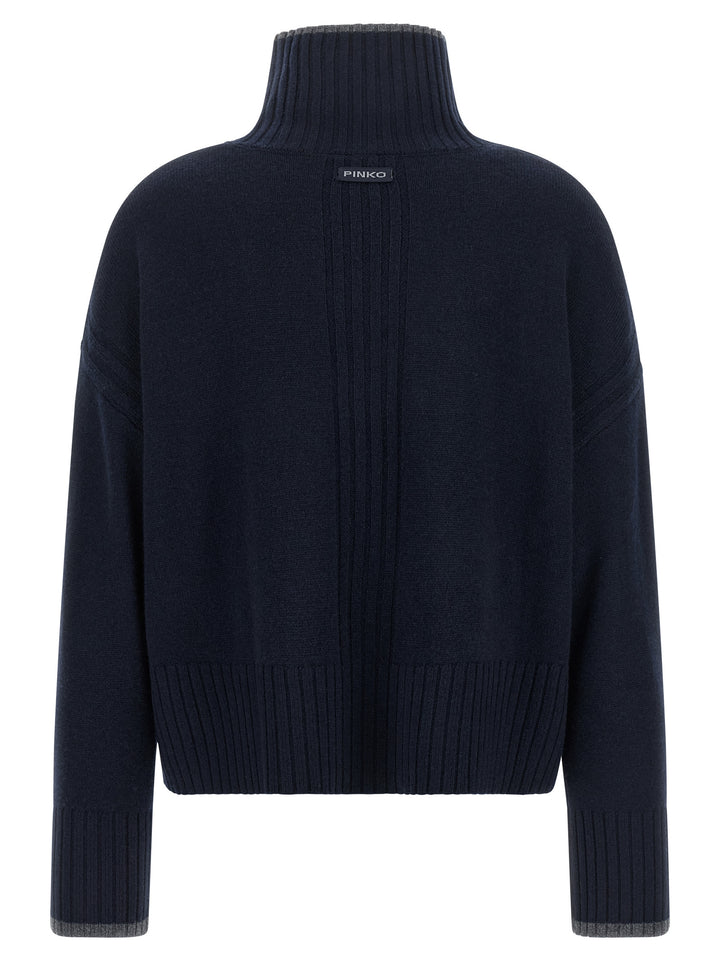 PINKO Blue Wool Cardigan