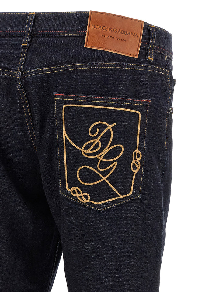 Dolce &amp; Gabbana Blue Cotton Jeans Denim