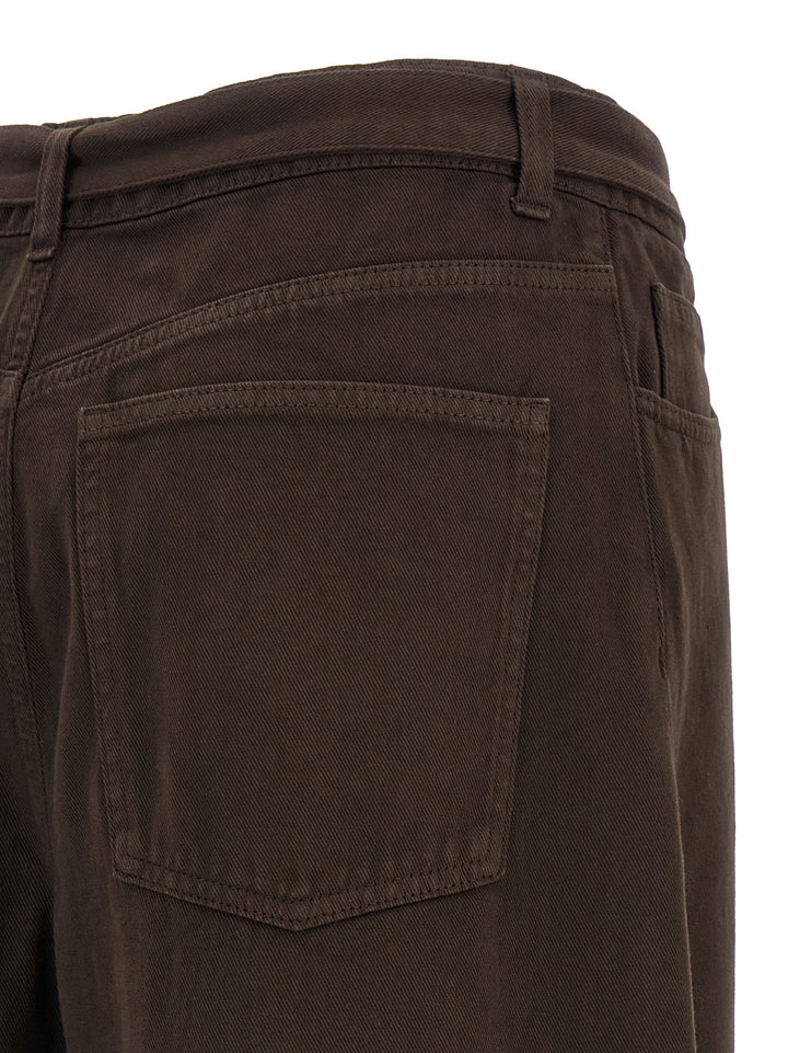 Twinset Brown Cotton High-Waisted Jean