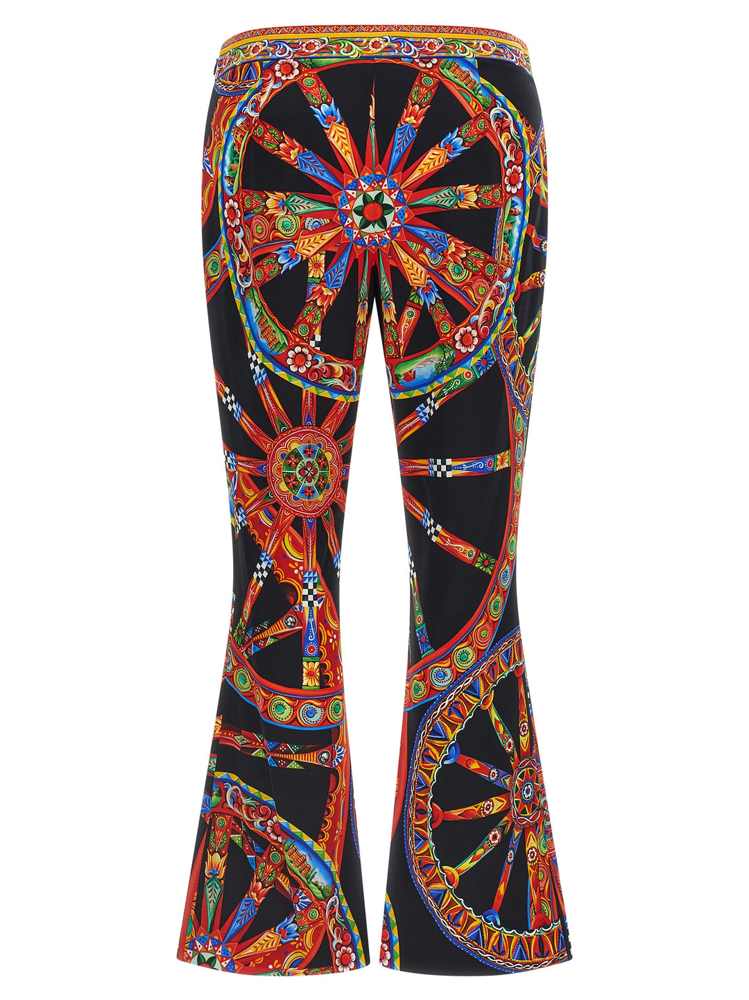 Dolce &amp; Gabbana Multicolor Silk Flared Pants