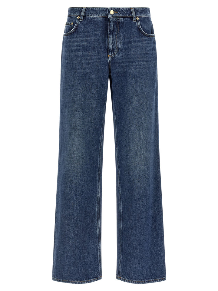 Dolce &amp; Gabbana Blue Cotton Relaxed Fit Jeans