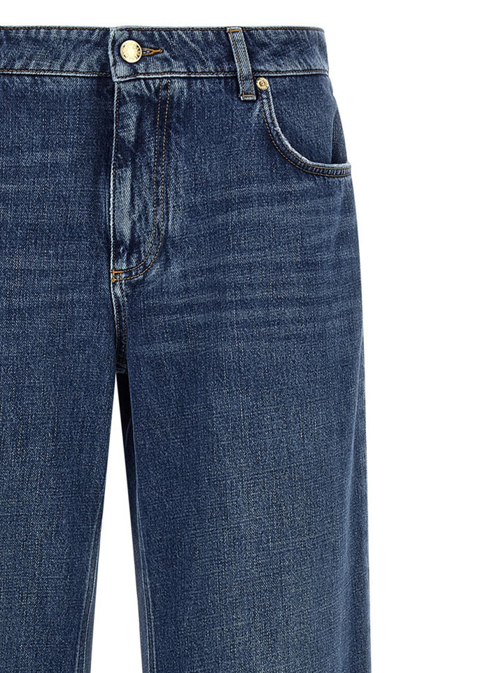 Dolce &amp; Gabbana Blue Cotton Relaxed Fit Jeans