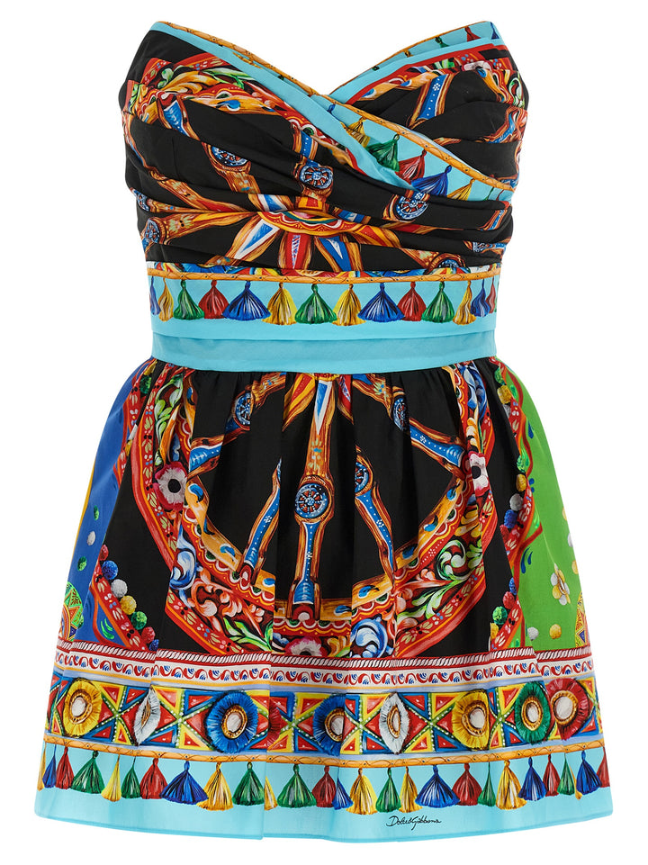 Dolce &amp; Gabbana Multicolor Cotton Short Dress