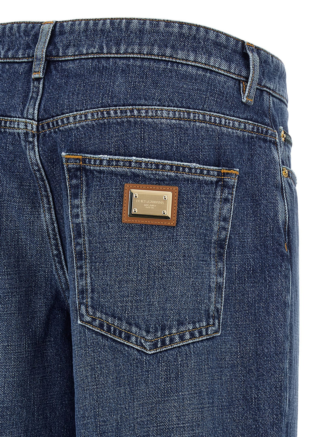 Dolce &amp; Gabbana Blue Cotton Relaxed Fit Jeans