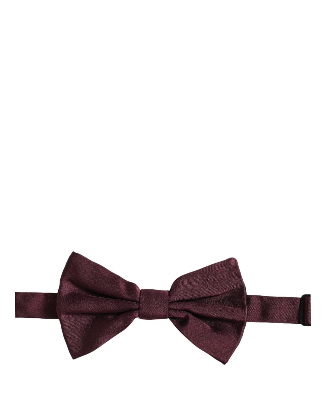 Dolce &amp; Gabbana Men Maroon 100% Silk Adjustable Neck Papillon Bow Tie