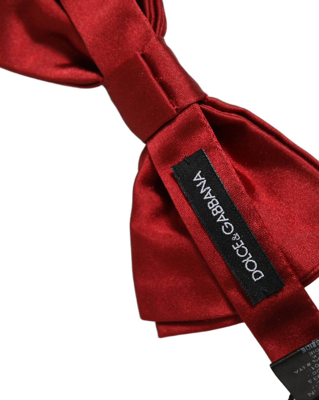 Dolce &amp; Gabbana Men Red 100% Silk Adjustable Neck Papillon Bow Tie