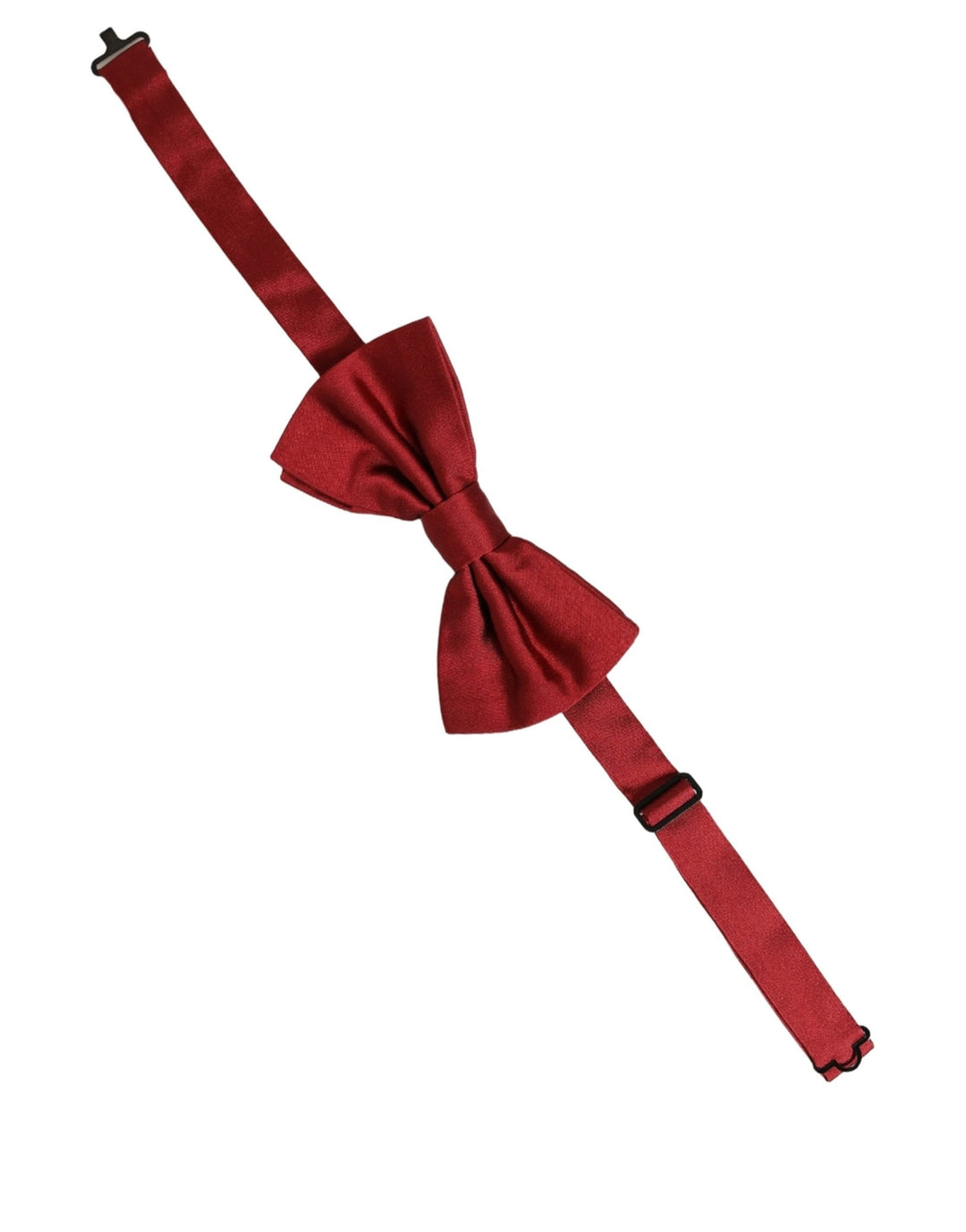 Dolce &amp; Gabbana Men Red 100% Silk Adjustable Neck Papillon Bow Tie