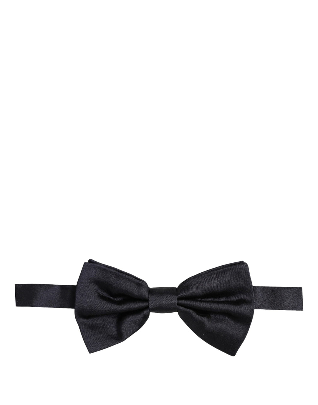 Dolce &amp; Gabbana Men Black 100% Silk Adjustable Neck Papillon Bow Tie