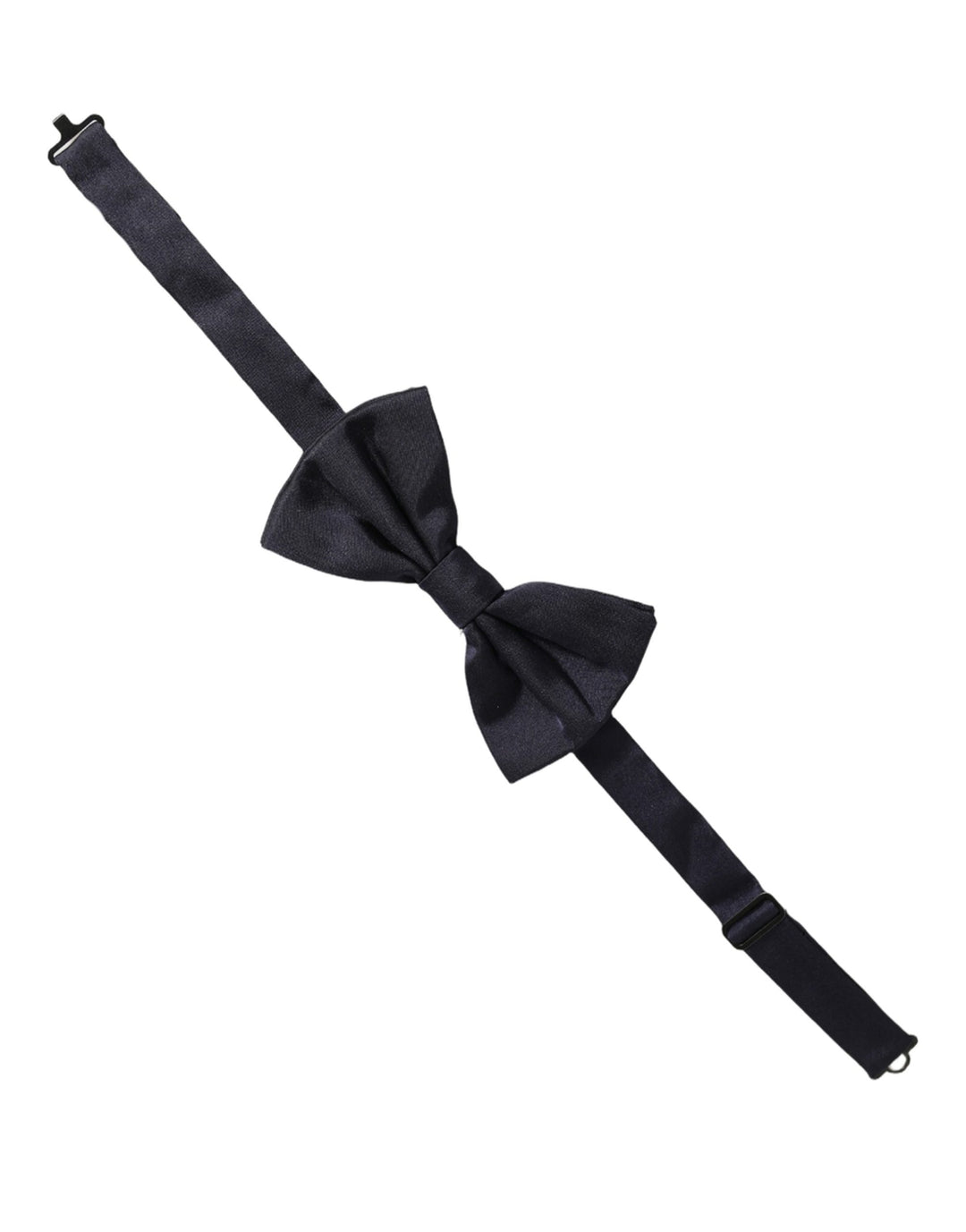 Dolce &amp; Gabbana Men Dark Blue Silk Adjustable Neck Papillon Bow Tie
