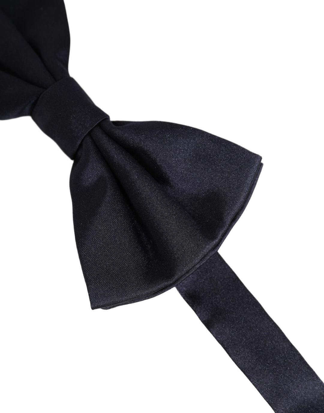 Dolce &amp; Gabbana Men Dark Blue Silk Adjustable Neck Papillon Bow Tie