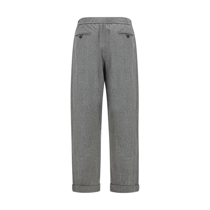 Giorgio Armani Gray Wool Oves Aries Casual Pants