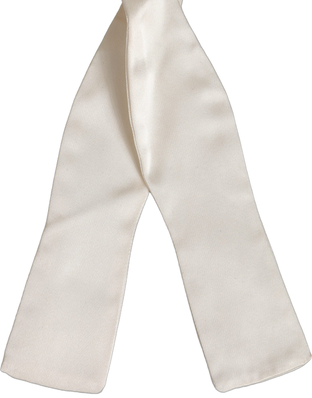 Dolce &amp; Gabbana Men White 100% Silk Adjustable Neck Papillon Bow Tie