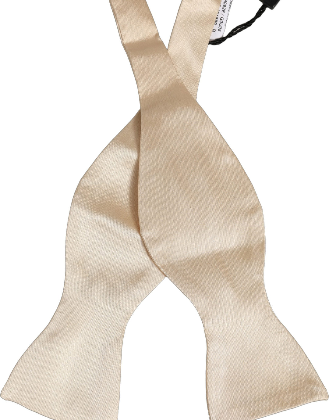 Dolce &amp; Gabbana Men Beige 100% Silk Adjustable Neck Papillon Bow Tie