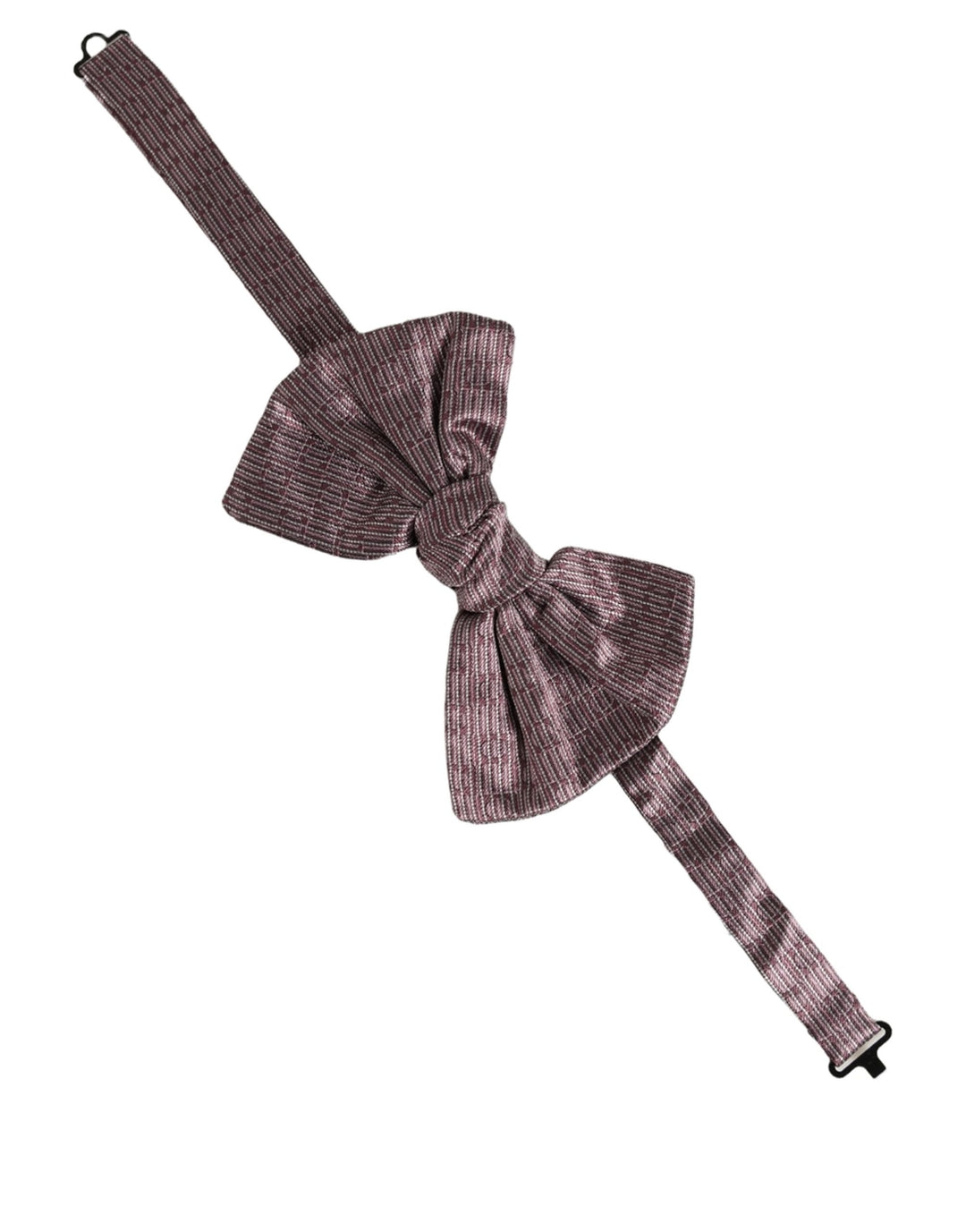 Dolce &amp; Gabbana Men Maroon 100% Silk Adjustable Neck Papillon Bow Tie