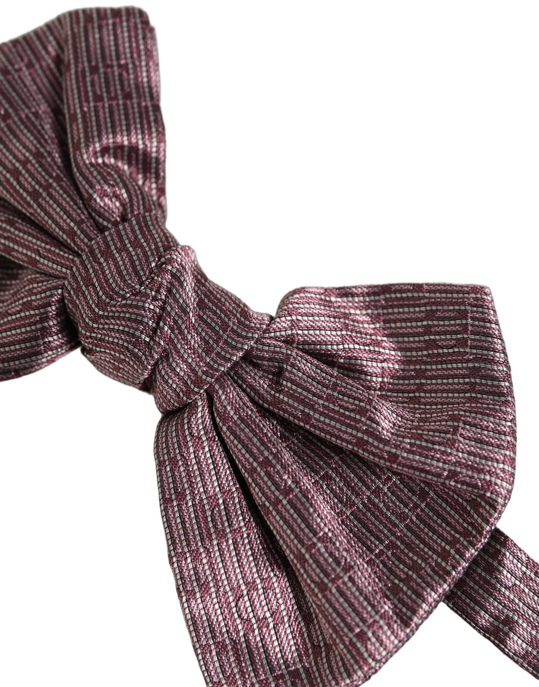 Dolce &amp; Gabbana Men Maroon 100% Silk Adjustable Neck Papillon Bow Tie
