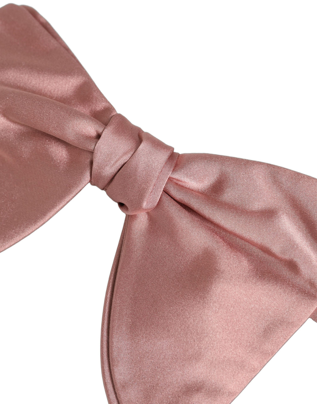 Dolce &amp; Gabbana Men Pink 100% Silk Adjustable Neck Papillon Bow Tie
