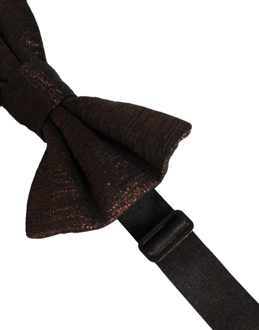 Dolce &amp; Gabbana Men Brown 100% Silk Adjustable Neck Papillon Bow Tie