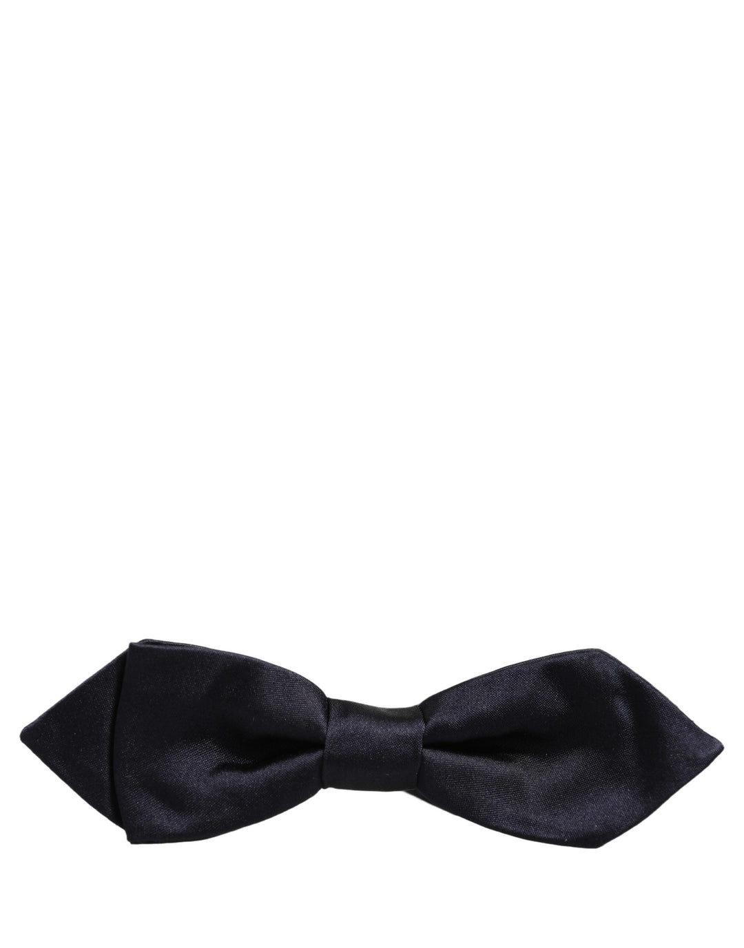 Dolce &amp; Gabbana Men Dark Blue 100% Silk Adjustable Neck Papillon Bow Tie