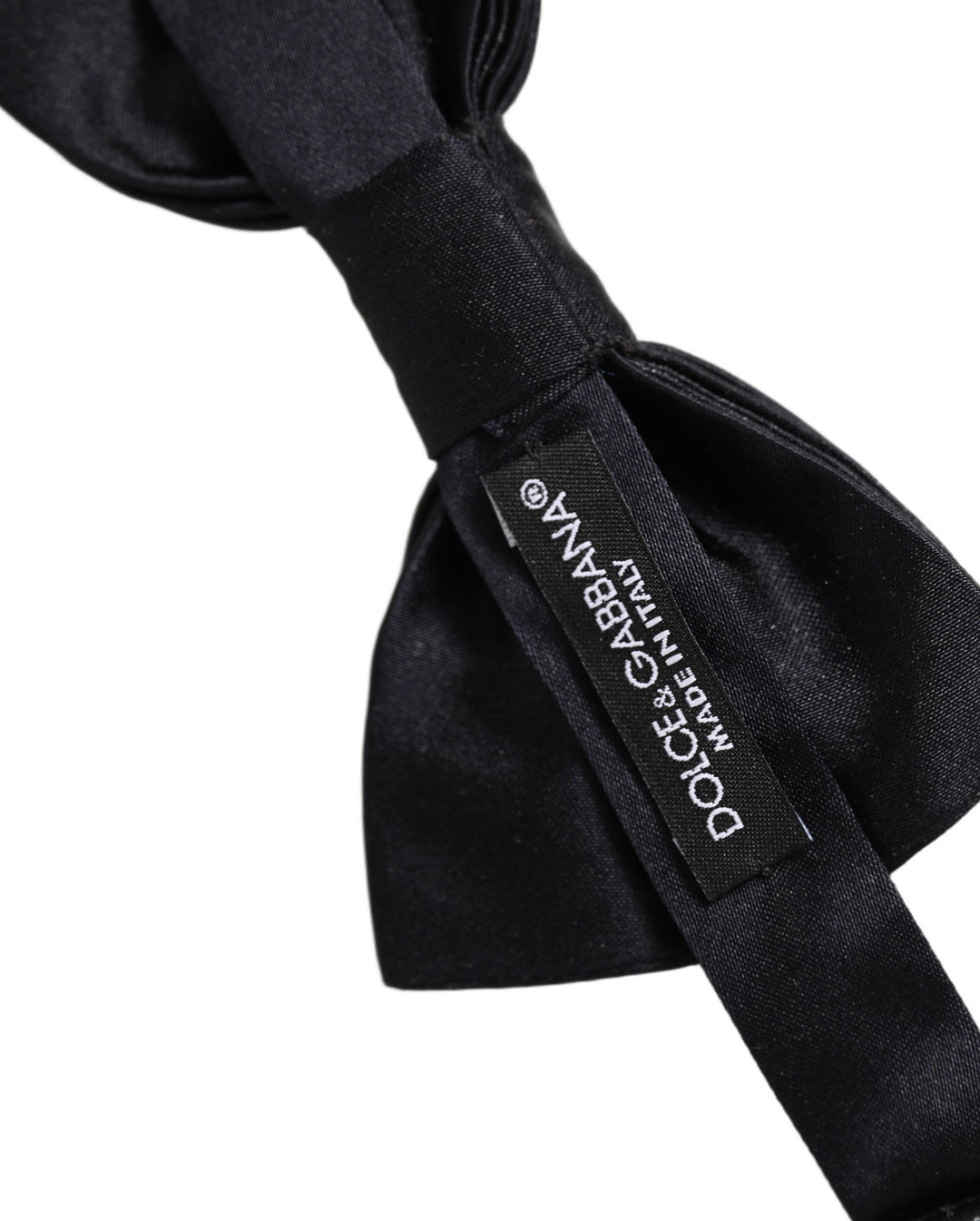 Dolce &amp; Gabbana Men Black 100% Silk Adjustable Neck Papillon Bow Tie