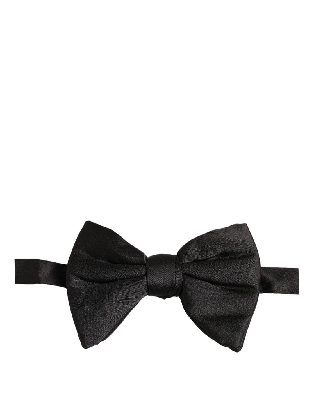 Dolce &amp; Gabbana Men Black 100% Silk Adjustable Neck Papillon Bow Tie