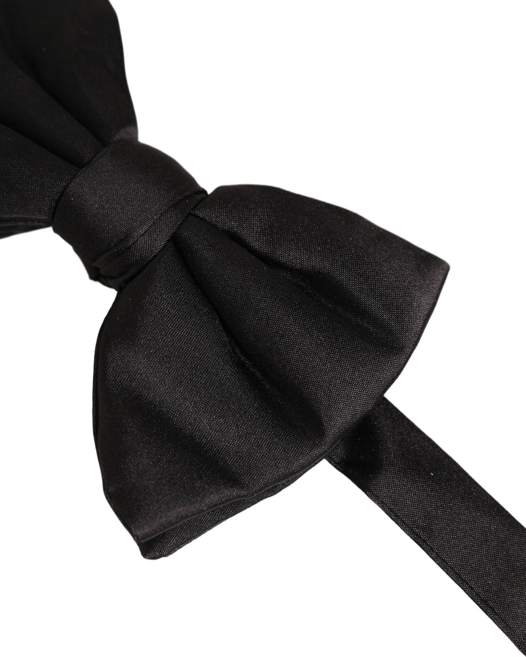 Dolce &amp; Gabbana Men Black 100% Silk Adjustable Neck Papillon Bow Tie