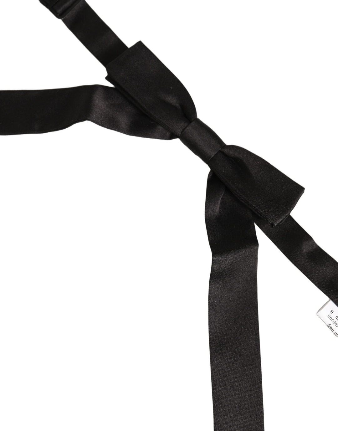 Dolce &amp; Gabbana Men Black 100% SIlk Adjustable Neck Papillon Bow Tie