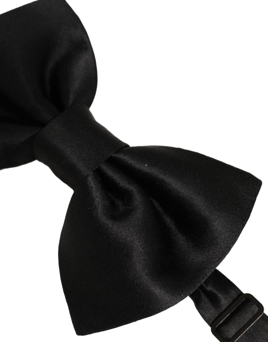 Dolce &amp; Gabbana Men Black 100% Silk Adjustable Neck Papillon Bow Tie