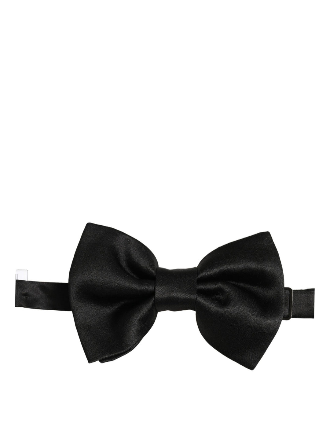 Dolce &amp; Gabbana Men Black 100% Silk Adjustable Neck Papillon Bow Tie