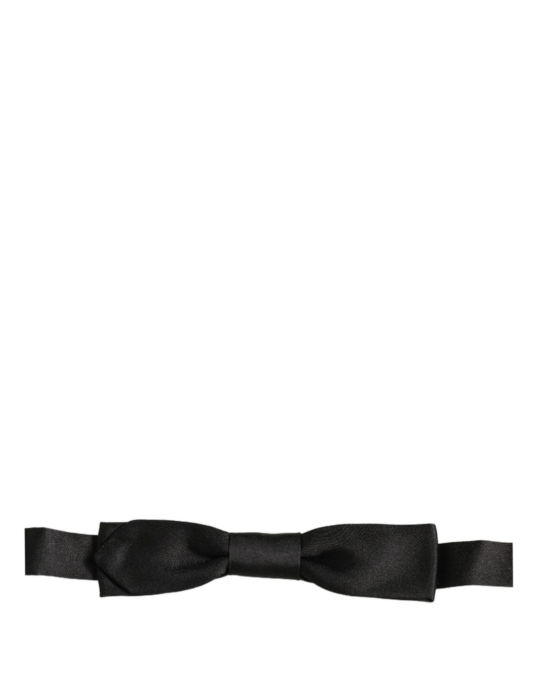 Dolce &amp; Gabbana Men Black 100% SIlk Adjustable Neck Papillon Bow Tie