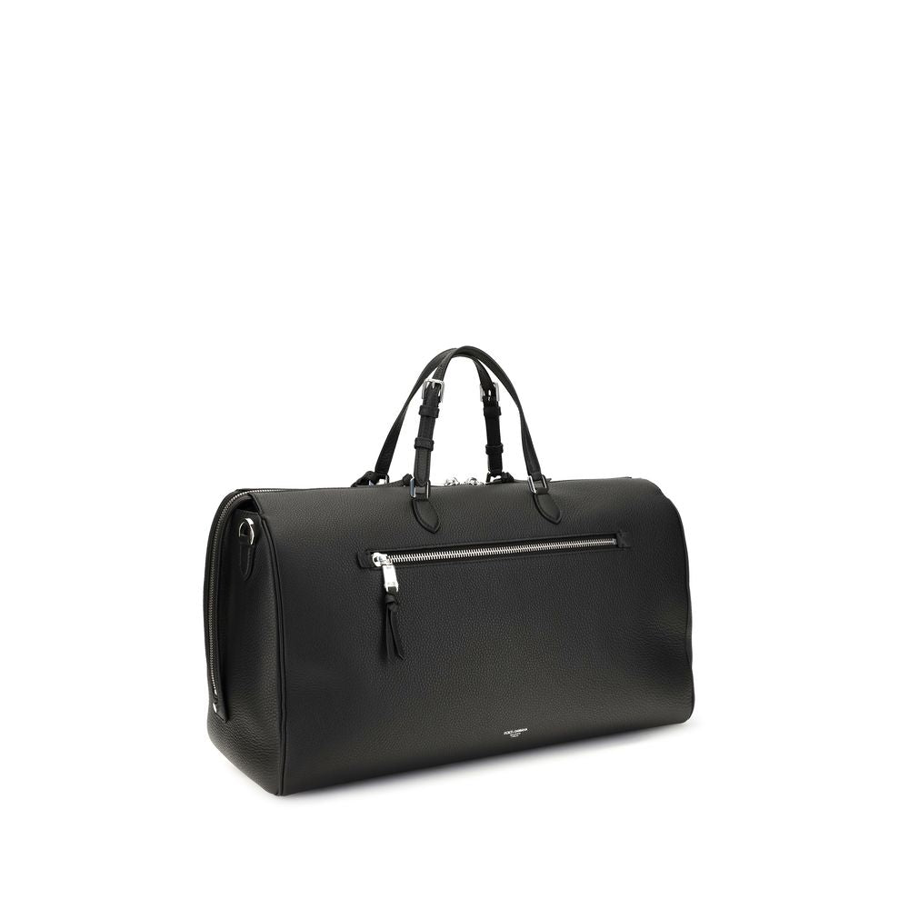 Dolce &amp; Gabbana Black Calf Leather Bos Taurus Briefcase