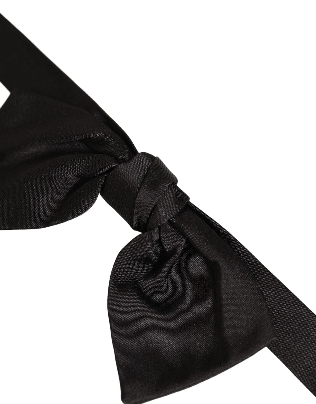 Dolce &amp; Gabbana Men Black 100% SIlk Adjustable Neck Papillon Bow Tie