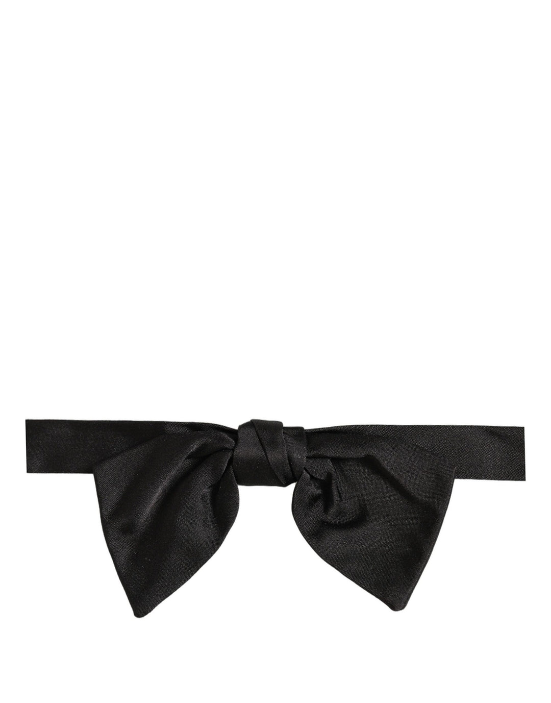 Dolce &amp; Gabbana Men Black 100% SIlk Adjustable Neck Papillon Bow Tie