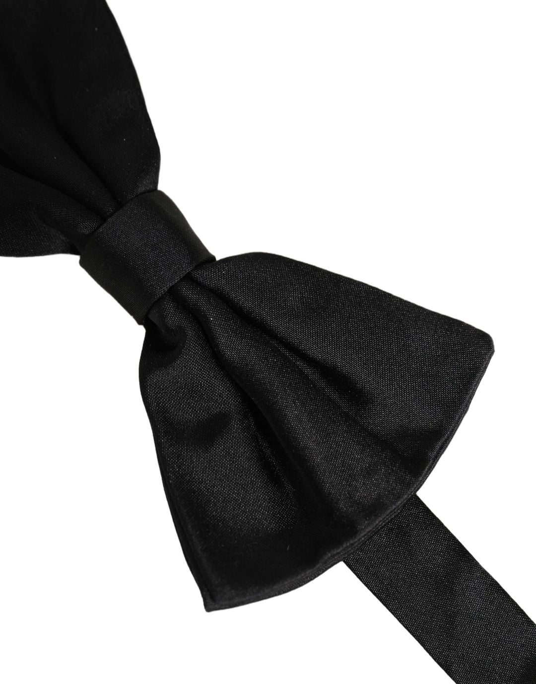 Dolce &amp; Gabbana Men Black 100% Silk Adjustable Neck Papillon Bow Tie