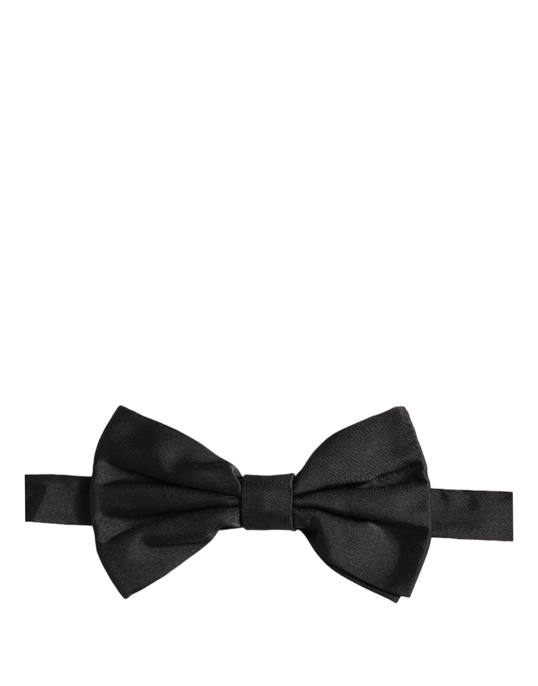 Dolce &amp; Gabbana Men Black 100% Silk Adjustable Neck Papillon Bow Tie