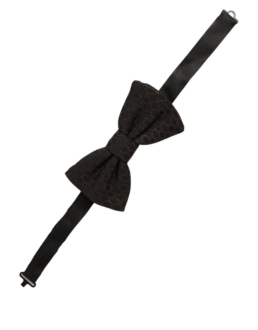 Dolce &amp; Gabbana Men Brown 100% Silk Adjustable Neck Papillon Bow Tie