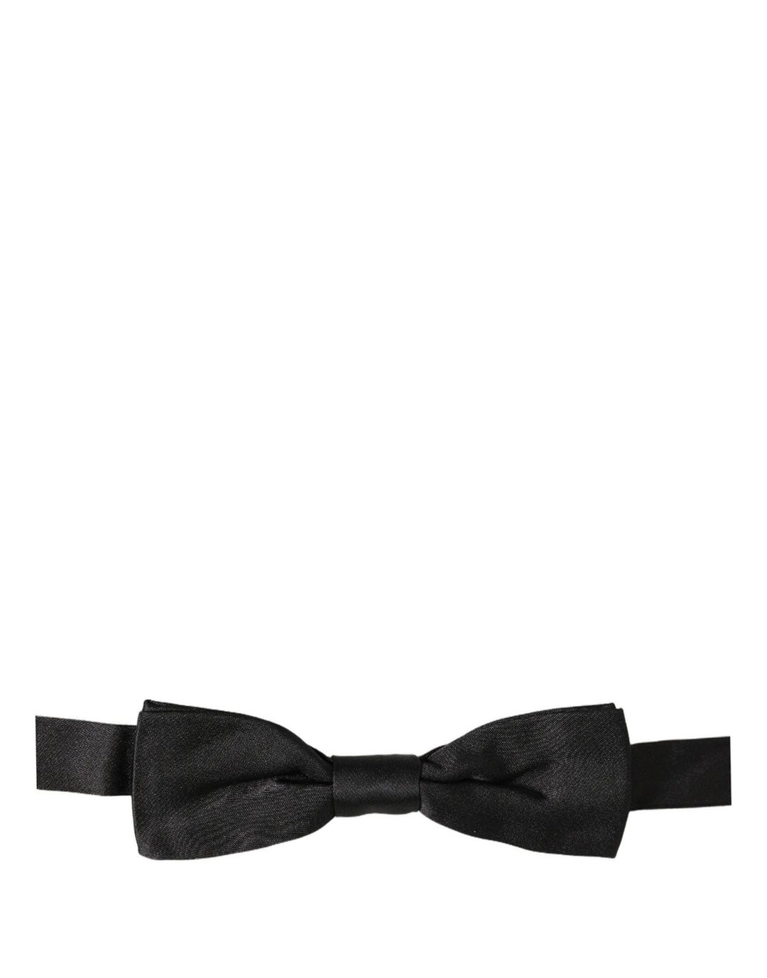Dolce &amp; Gabbana Men Black 100% Silk Adjustable Neck Papillon Bow Tie