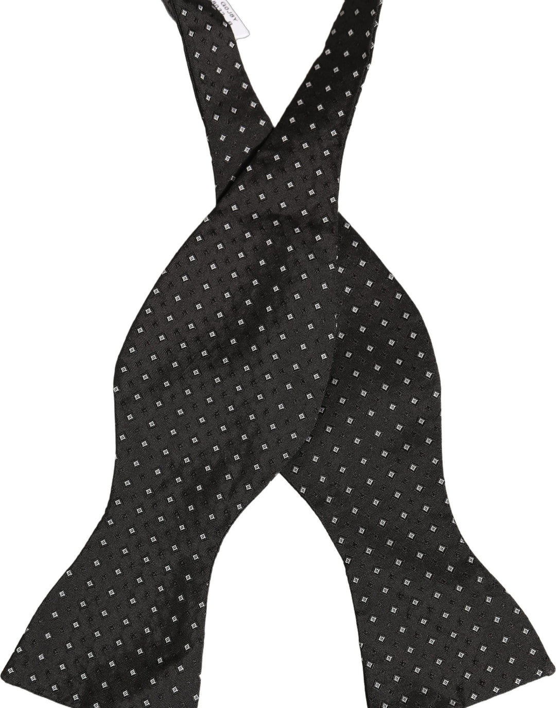 Dolce &amp; Gabbana Black White Polka Dot Adjustable Neck Papillon Bow Tie