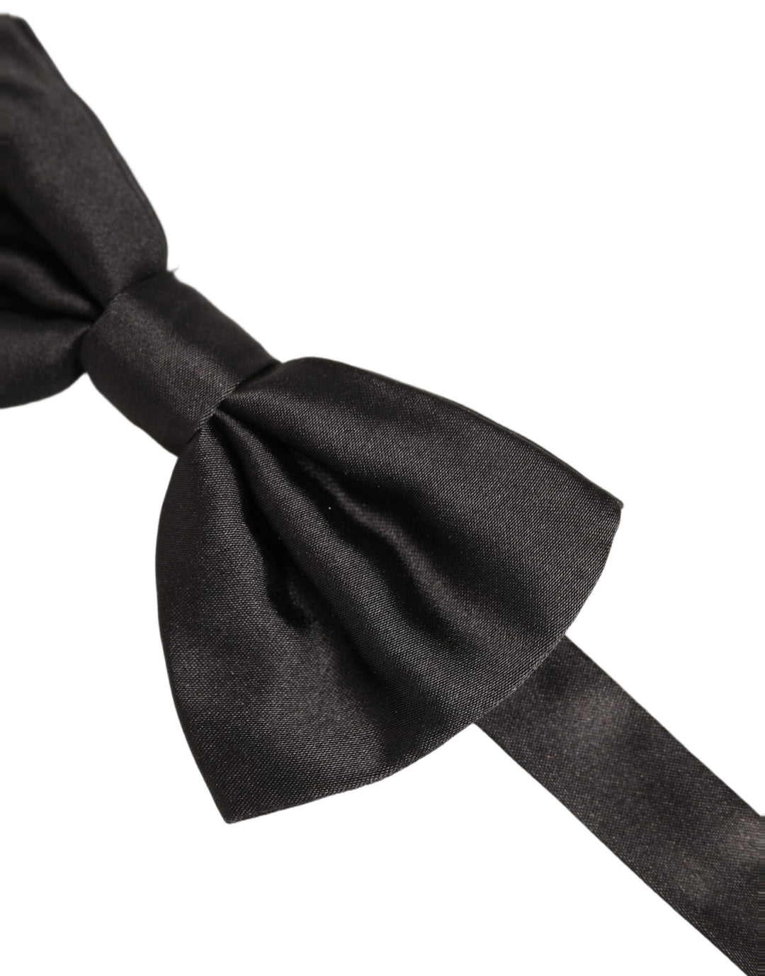 Dolce &amp; Gabbana Men Black 100% Silk Adjustable Neck Papillon Bow Tie