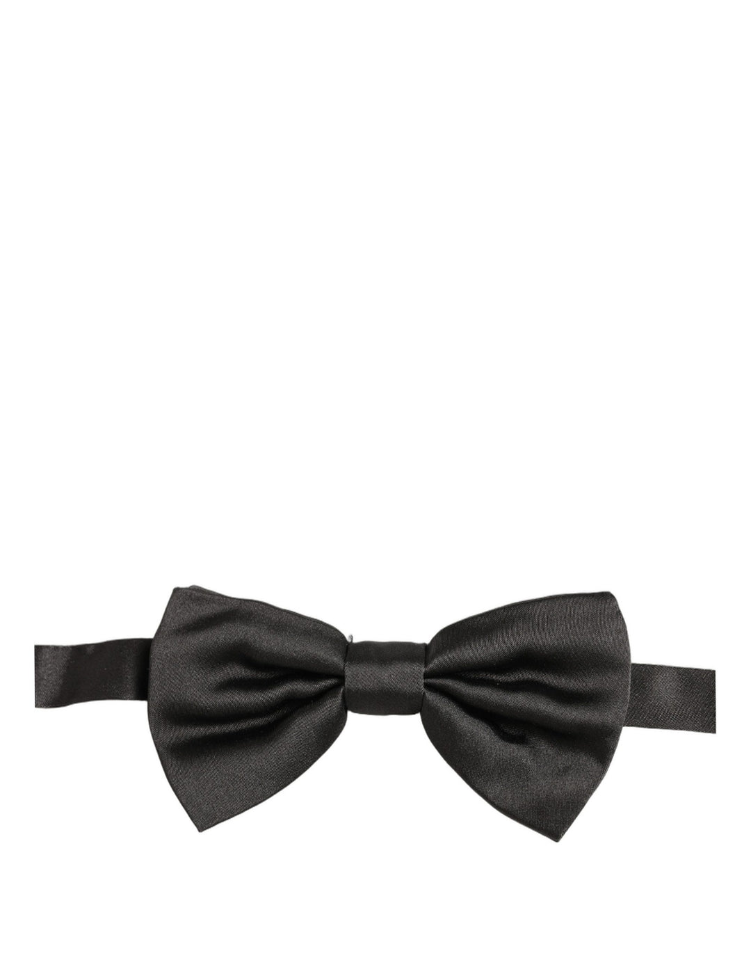 Dolce &amp; Gabbana Men Black 100% Silk Adjustable Neck Papillon Bow Tie